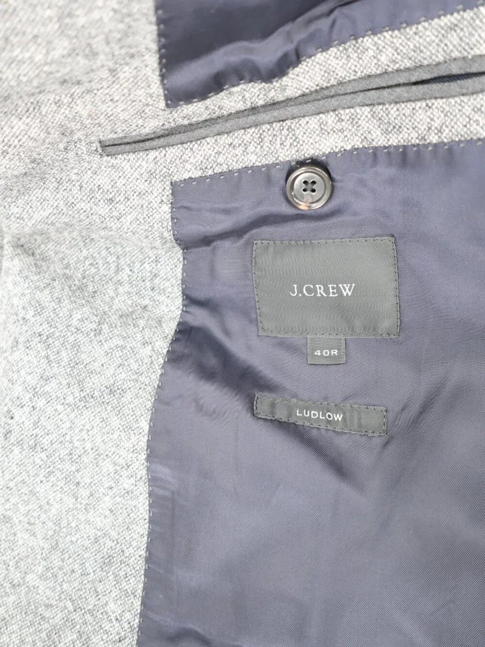 J Crew x Moon Sport Coat Mens 40R Ludlow British Wool Two Button Blazer Gray